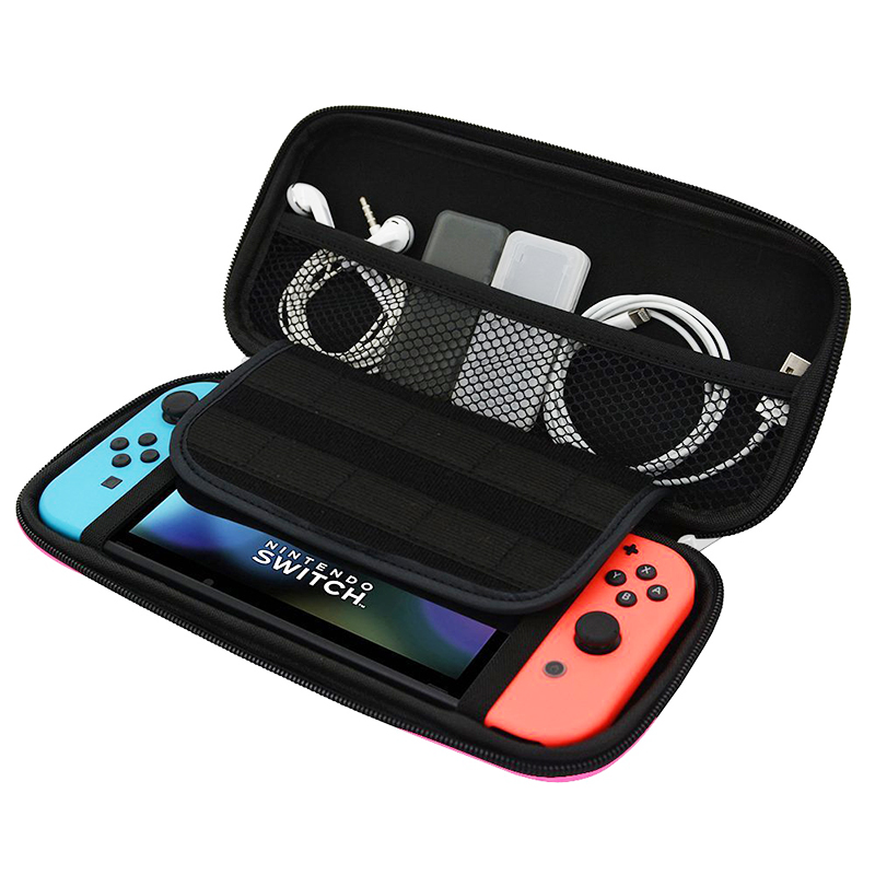 Nintendo Switch with 10 Games Cards Holder EVA Hard Shell Carrying Case for Nintendo Switch Console Joy-Con Controller Accessories